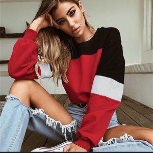 Color block sweatshirt